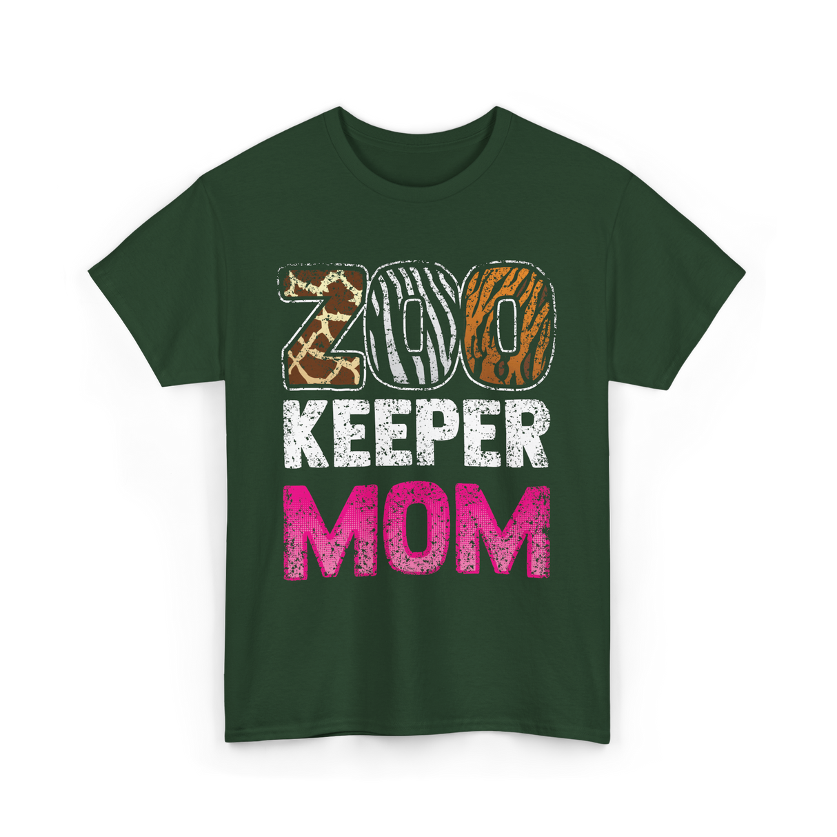 Zoo Keeper Mom Keeping Zoos T-Shirt - Forest Green