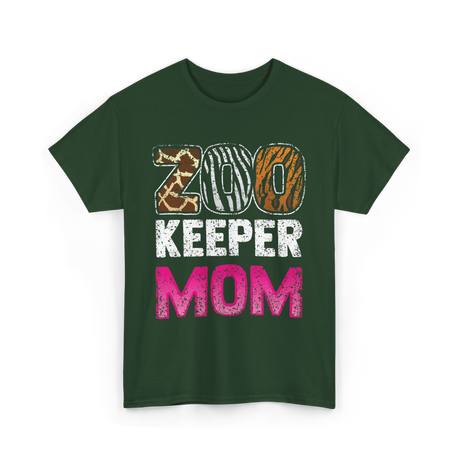 Zoo Keeper Mom Keeping Zoos T-Shirt - Forest Green