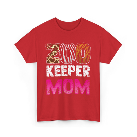 Zoo Keeper Mom Keeping Zoos T-Shirt - Red