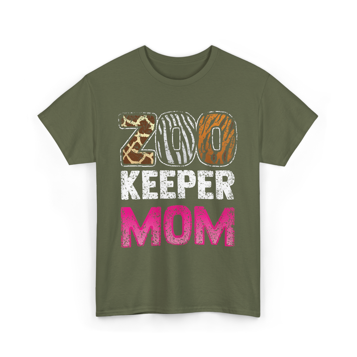 Zoo Keeper Mom Keeping Zoos T-Shirt - Military Green