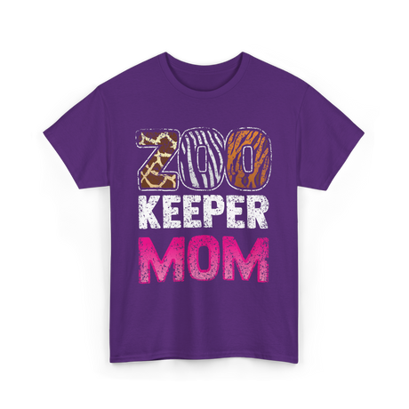 Zoo Keeper Mom Keeping Zoos T-Shirt - Purple